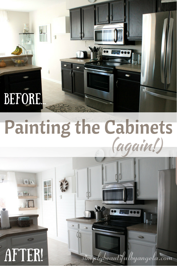 Repainting The Kitchen Cabinets Part 2 The Big Reveal Simply