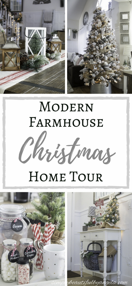 Modern Farmhouse Christmas Home Tour | Simply Beautiful By Angela