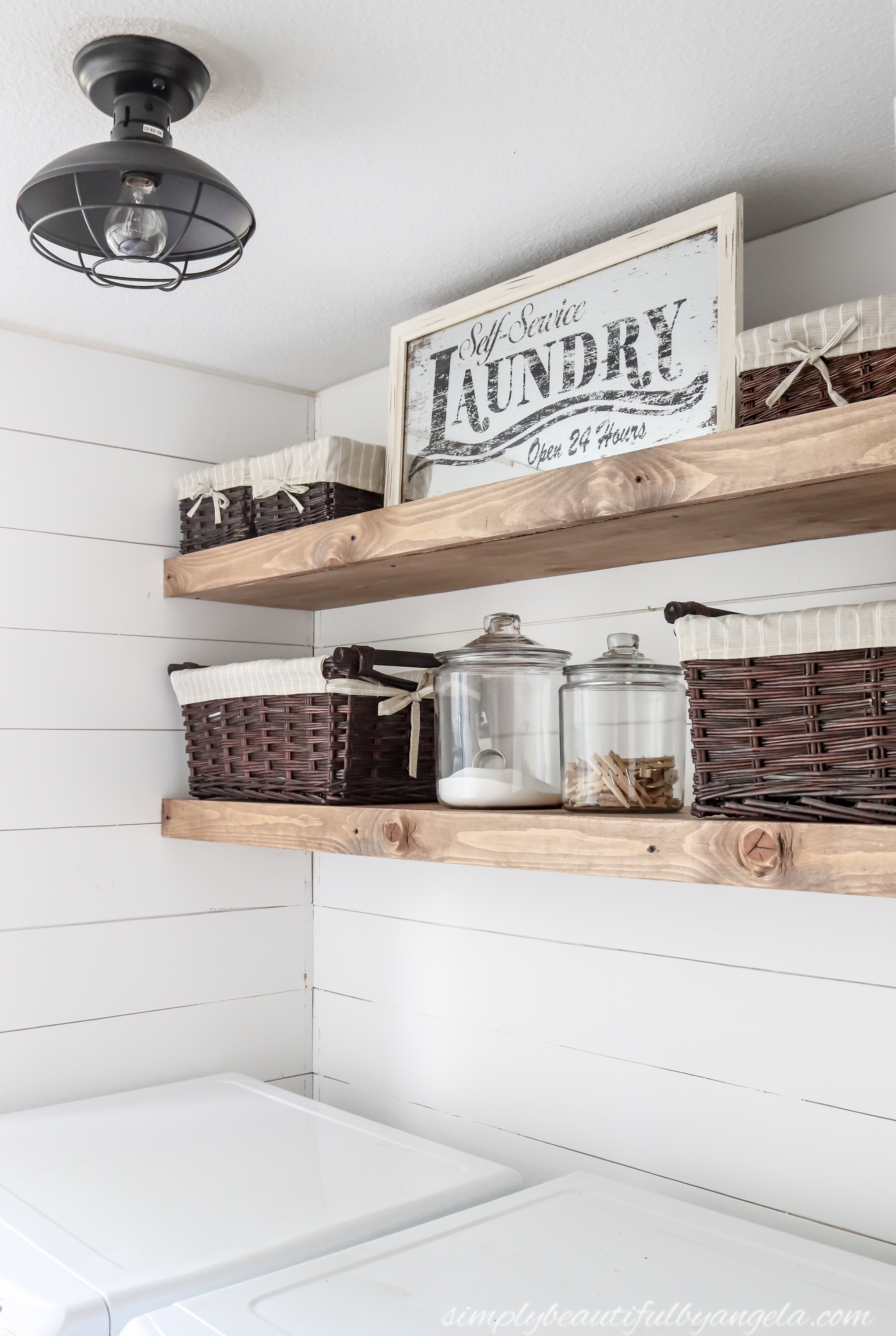 How to Build Laundry Shelves