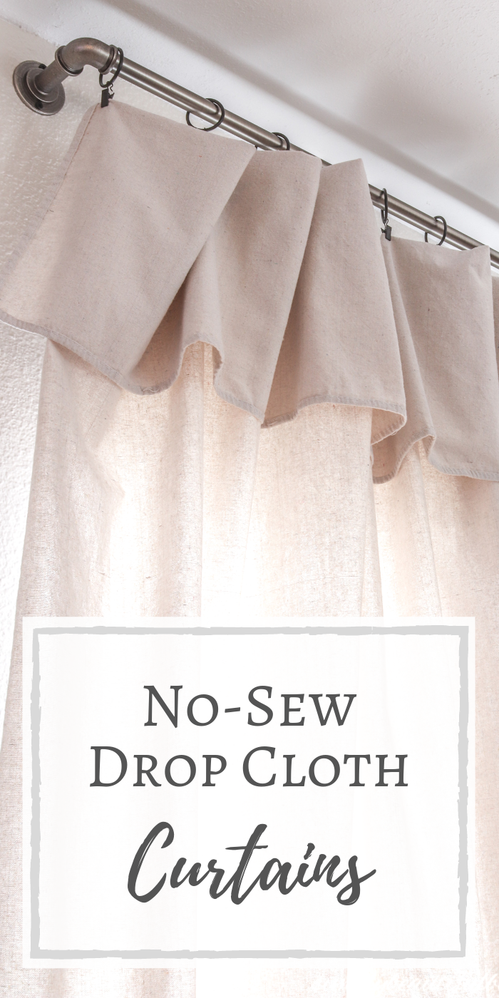 No Sew Drop Cloth Curtains