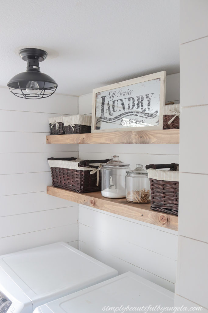 This image has an empty alt attribute; its file name is DIY-Rustic-Farmhouse-Laundry-Room-Floating-Shelves-23-683x1024.jpg