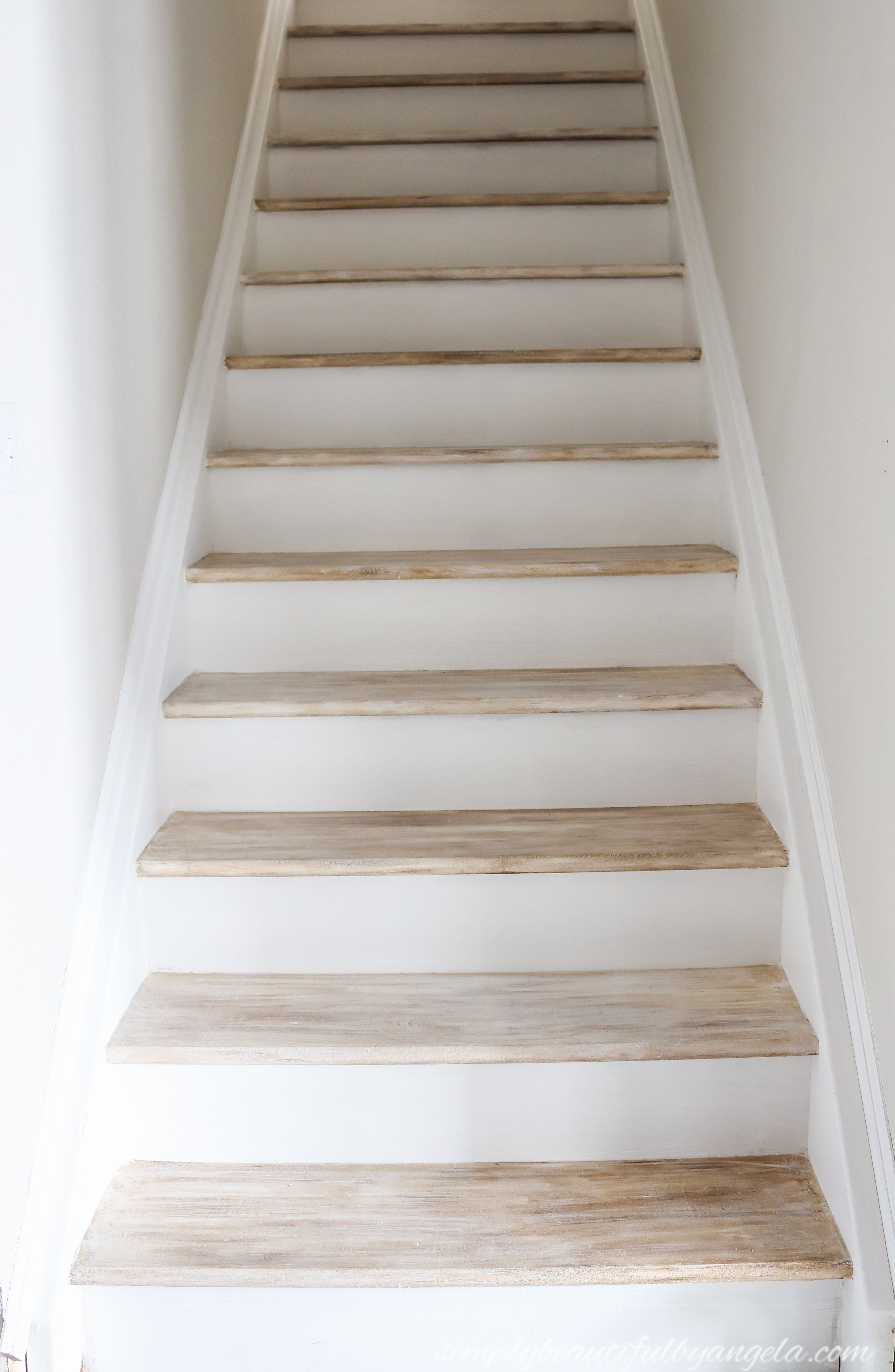 DIY Basement Stairs Faux Wood Makeover21 Simply Beautiful By Angela
