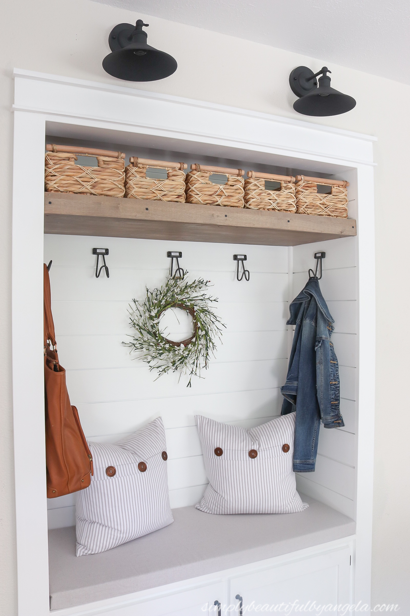 Pantry Turned Mudroom Nook Reveal