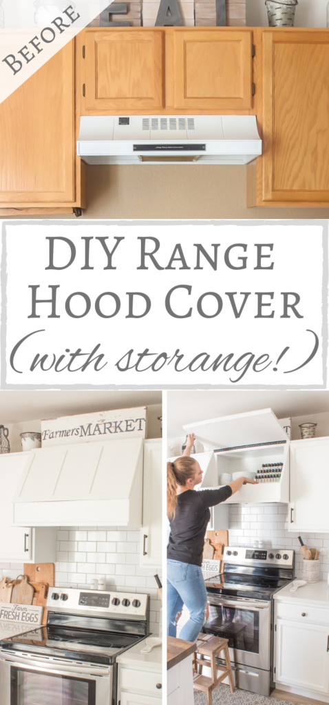 DIY Range Hood Cover With Storage