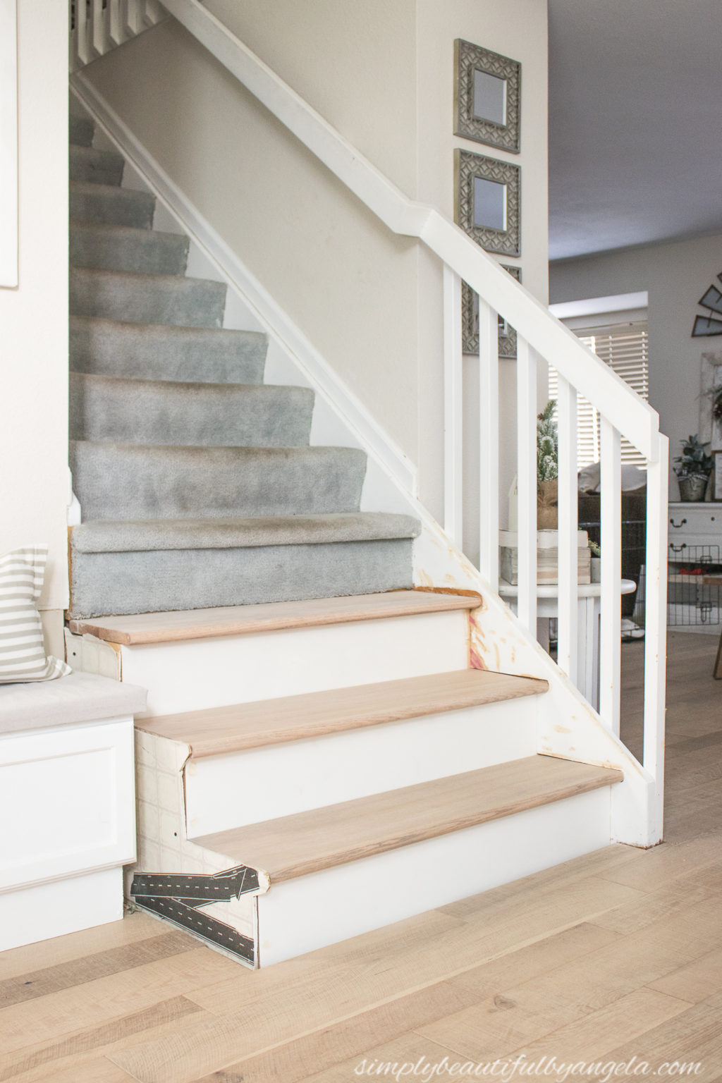 Installing New Treads and Risers: The Progress!