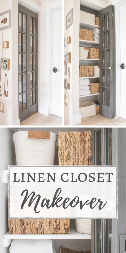 Linen Closet Organization Makeover - Modern Glam