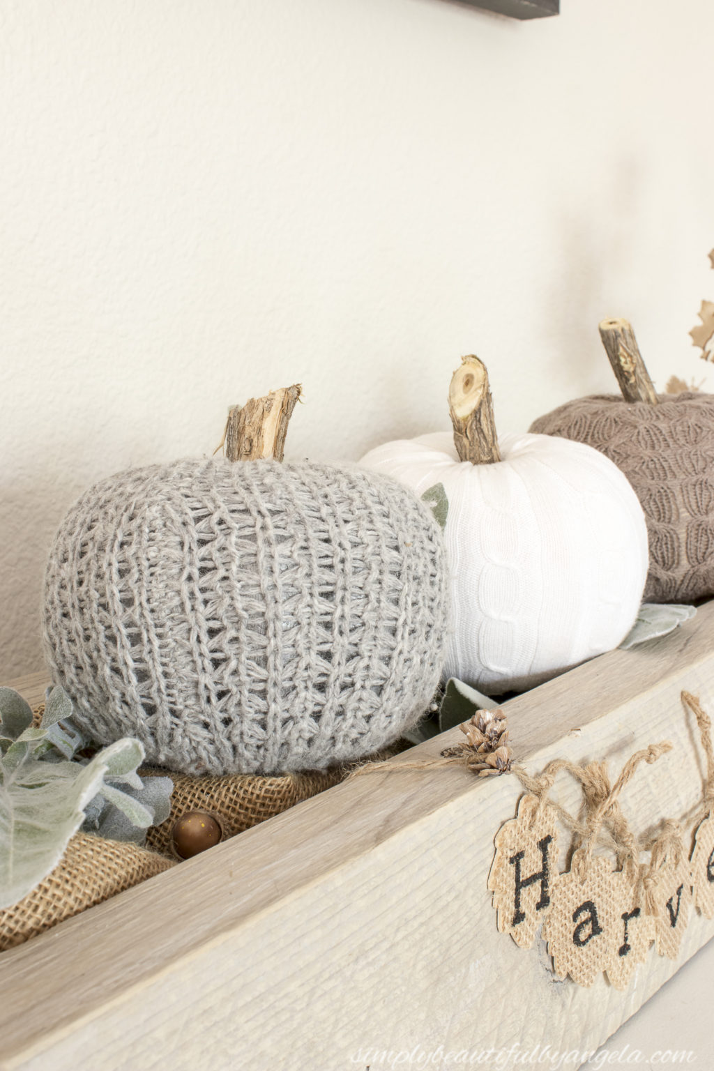 Dollar Store Sweater Pumpkins