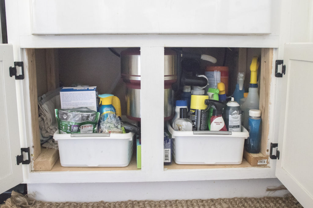 IHeart Organizing: Organizing Under the Laundry Room Sink & a DIY