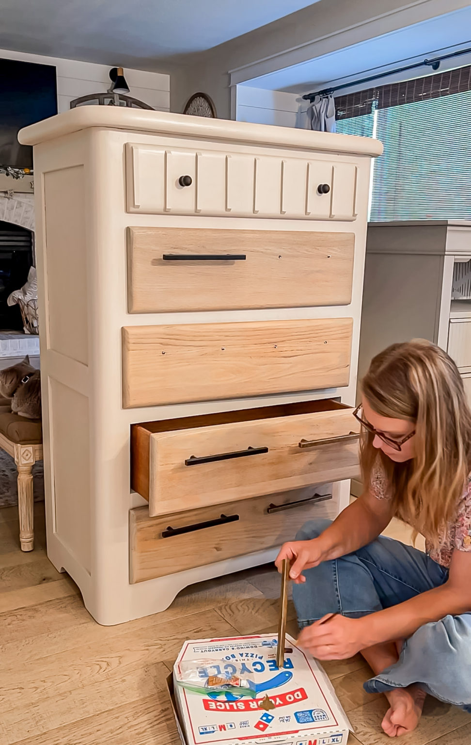 Tall Oak Dresser Gets A New Look   IMG 4179 972x1536 