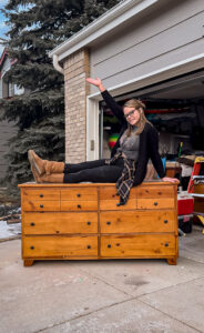 Dresser Makeover with Distressed Stencil